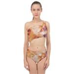 Burnt paper texture print design Spliced Up Two Piece Swimsuit