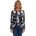 Easter bunny pattern Long Sleeve Crew Neck Pullover Top
