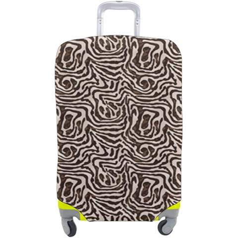 Brown Beige Snake Pattern Luggage Cover (Large) from UrbanLoad.com