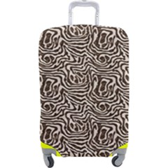 Brown Beige Snake Pattern Luggage Cover (Large) from UrbanLoad.com