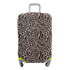 Brown Beige Snake Pattern Luggage Cover (Small) from UrbanLoad.com