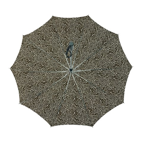 Brown Beige Snake Pattern Automatic Folding Umbrella with Case (Large) from UrbanLoad.com
