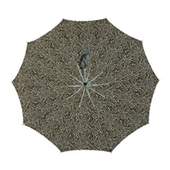 Brown Beige Snake Pattern Automatic Folding Umbrella with Case (Large) from UrbanLoad.com