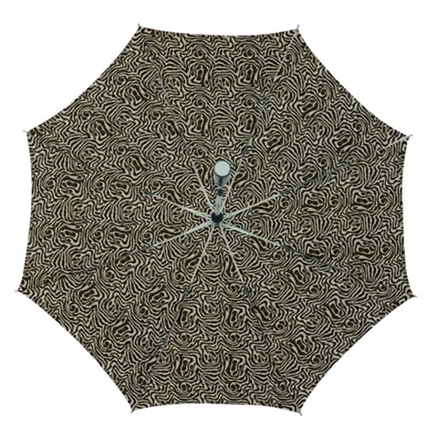 Brown Beige Snake Pattern Automatic Folding Umbrella with Case (Medium) from UrbanLoad.com