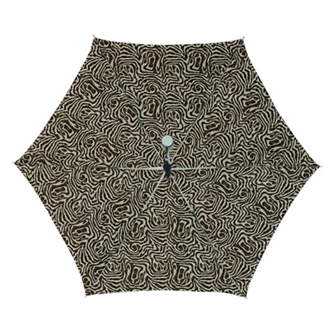 Brown Beige Snake Pattern Automatic Folding Umbrella with Case (Small) from UrbanLoad.com