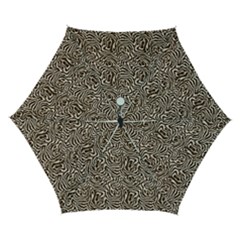 Brown Beige Snake Pattern Automatic Folding Umbrella with Case (Small) from UrbanLoad.com