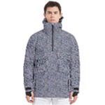 Blue Black Snake Pattern Men s Pullover Zip Ski and Snowboard Waterproof Breathable Jacket
