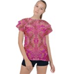 Tondo symmetry Ruffle Collar Chiffon Blouse