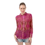 Tondo symmetry Long Sleeve Chiffon Shirt