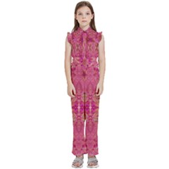 Kids  Sleeveless Ruffle Edge Band Collar Chiffon One Piece 