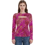  Tondo Wave I Women s Cut Out Long Sleeve T-Shirt