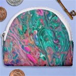 Green Pour Horseshoe Style Canvas Pouch