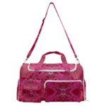 Pink Pour  Sports Gym Duffle Bag with Shoe Compartment