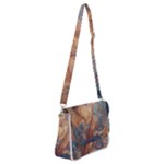 Blue flow Shoulder Bag with Back Zipper