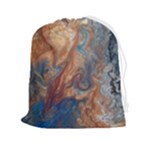 Blue flow Drawstring Pouch (2XL)