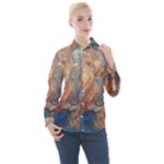 Blue flow Women s Long Sleeve Pocket Shirt