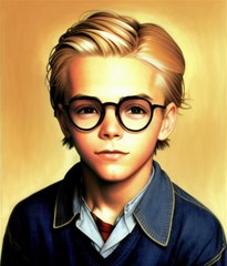 schooboy with glasses