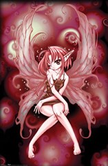 goth fairy red