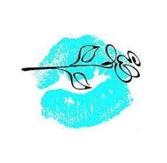 blue lip decal