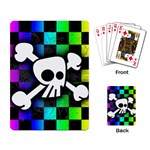 Checker Rainbow Skull Playing Cards Single Design