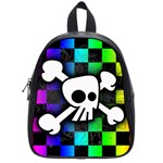 Checker Rainbow Skull School Bag (Small)