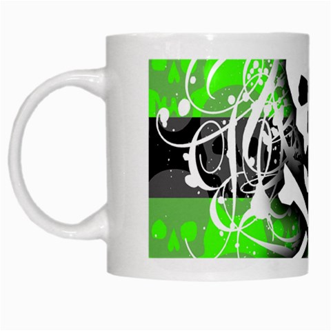 Deathrock Skull White Mug from UrbanLoad.com Left
