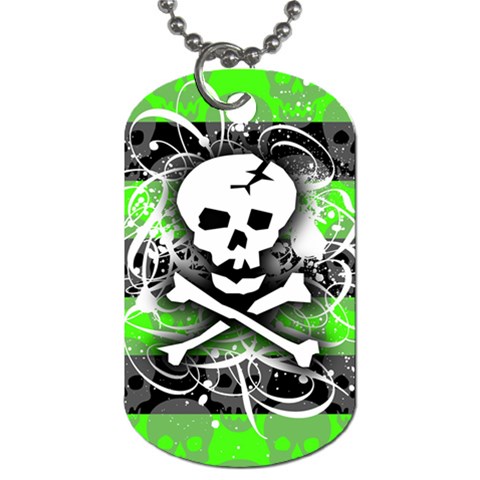 Deathrock Skull Dog Tag (Two Sides) from UrbanLoad.com Front