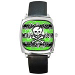 Deathrock Skull Square Metal Watch