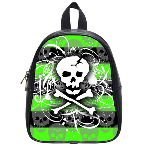 Deathrock Skull School Bag (Small) from UrbanLoad.com Front