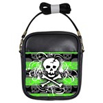 Deathrock Skull Girls Sling Bag