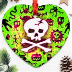 Deathrock Skull & Crossbones Ornament (Heart)