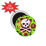 Deathrock Skull & Crossbones 1.75  Magnet (10 pack) 