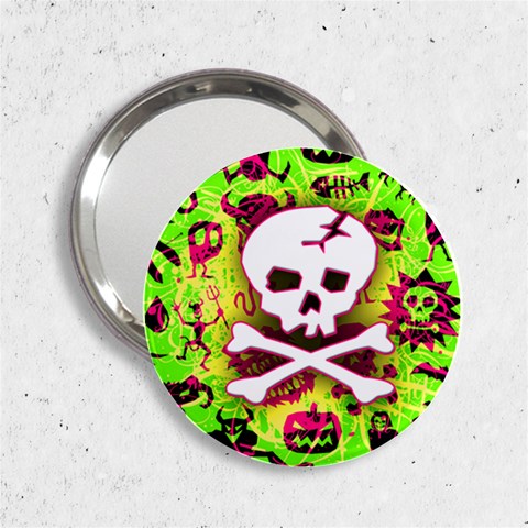 Deathrock Skull & Crossbones 2.25  Handbag Mirror from UrbanLoad.com Front