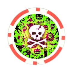 Deathrock Skull & Crossbones Poker Chip Card Guard from UrbanLoad.com Front