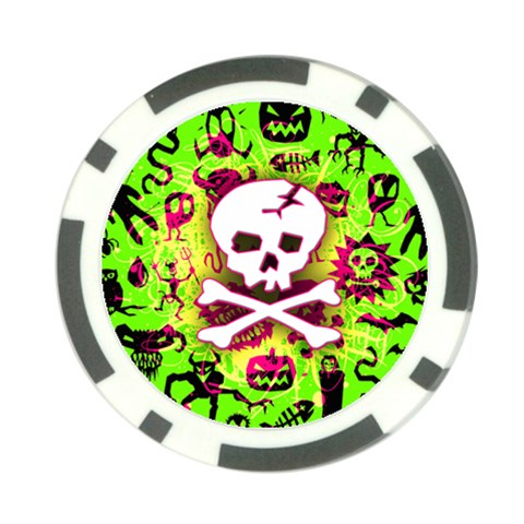 Deathrock Skull & Crossbones Poker Chip Card Guard from UrbanLoad.com Back