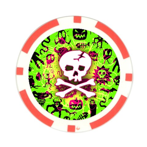 Deathrock Skull & Crossbones Poker Chip Card Guard from UrbanLoad.com Back