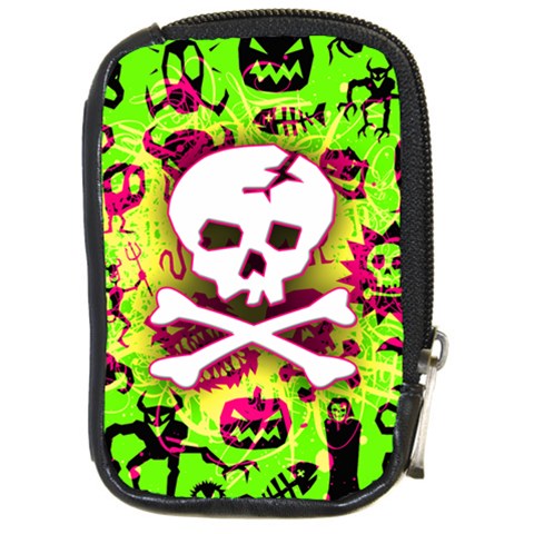 Deathrock Skull & Crossbones Compact Camera Leather Case from UrbanLoad.com Front