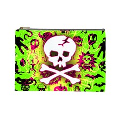 Deathrock Skull & Crossbones Cosmetic Bag (Large) from UrbanLoad.com Front