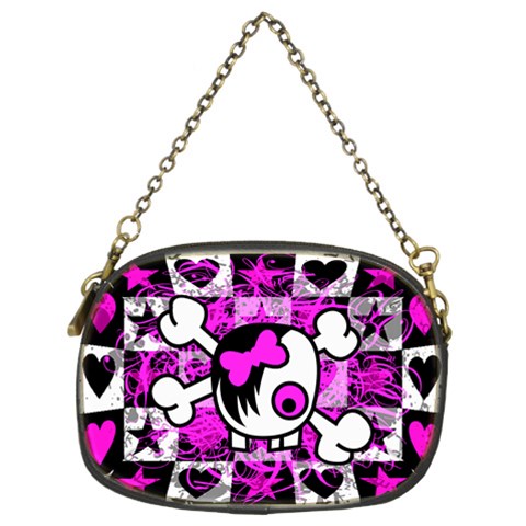 Emo Scene Girl Skull Chain Purse (Two Sides) from UrbanLoad.com Back