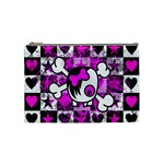 Emo Scene Girl Skull Cosmetic Bag (Medium)