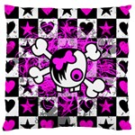 Emo Scene Girl Skull Large Cushion Case (One Side)