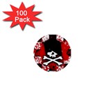 Emo Skull 1  Mini Button (100 pack) 