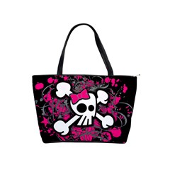 Girly Skull & Crossbones Classic Shoulder Handbag from UrbanLoad.com Front
