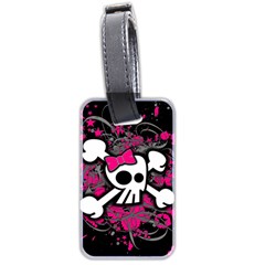 Girly Skull & Crossbones Luggage Tag (two sides) from UrbanLoad.com Back