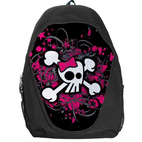 Girly Skull & Crossbones Backpack Bag from UrbanLoad.com Front