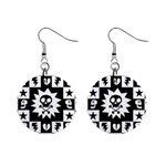 Gothic Punk Skull 1  Button Earrings