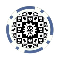Gothic Punk Skull Poker Chip Card Guard (10 pack) from UrbanLoad.com Front