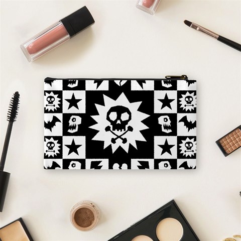 Gothic Punk Skull Cosmetic Bag (Small) from UrbanLoad.com Back