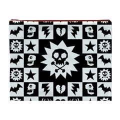 Gothic Punk Skull Cosmetic Bag (XL) from UrbanLoad.com Front