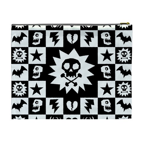 Gothic Punk Skull Cosmetic Bag (XL) from UrbanLoad.com Back